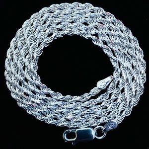 925 Sterling Silver 2mm Rope Chain ITALY